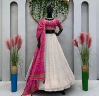 Lehenga in pink und weiß indien Niedersachsen - Munster Vorschau