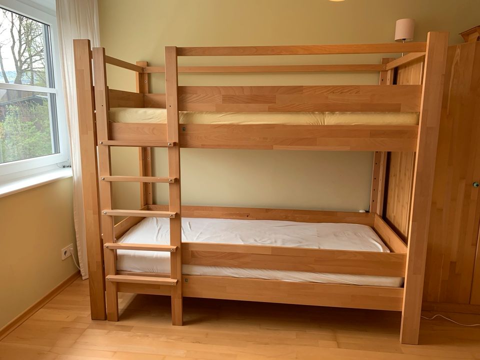 Mitwachsendes Hochbett Himmelbett Wookids De Breuyn Buche geölt in Lennestadt