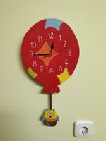 Uhr Eule im Heißluftballon mit Pendel handmade Thüringen - Langenwetzendorf Vorschau