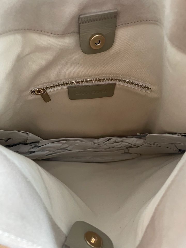 ✨ Zara SRPLS Tasche  Veloursleder, Leder, Beige, NEU✨ in Berlin