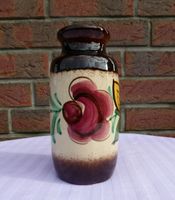 Vase Blumenvase Keramik gemarkt braun mit Rose Ø oben ca. 7 cm Schleswig-Holstein - Flintbek Vorschau
