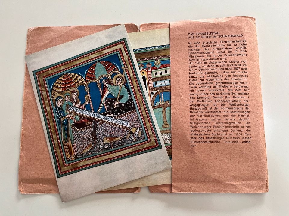 Postkarten, das Evangelistar aus St. Peter in Großostheim