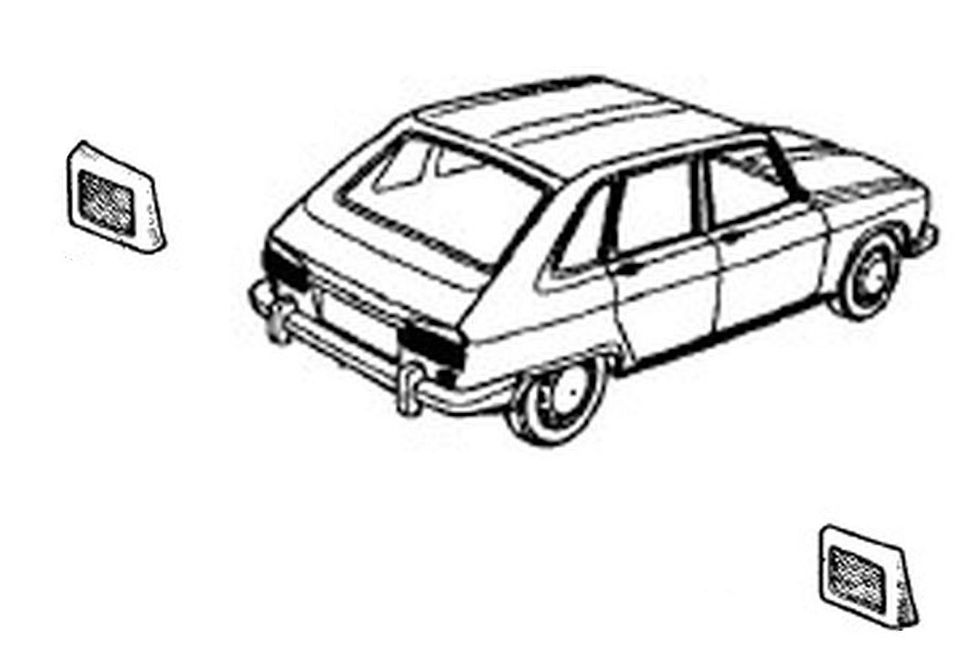 SET Renault R16 Rückstrahler links+rechts SEIMA 2063 guter Zustan in Grasberg