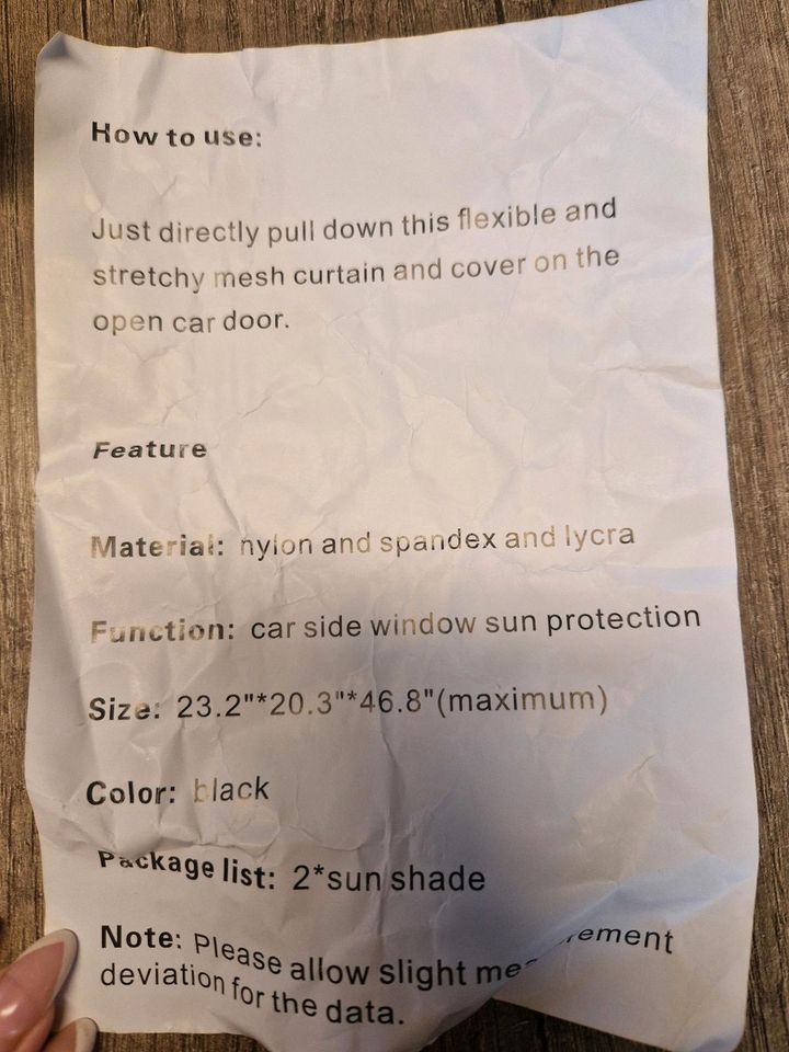 Auto Sonnenschutz Fenster NEU plus Insektenschutz in Schortens