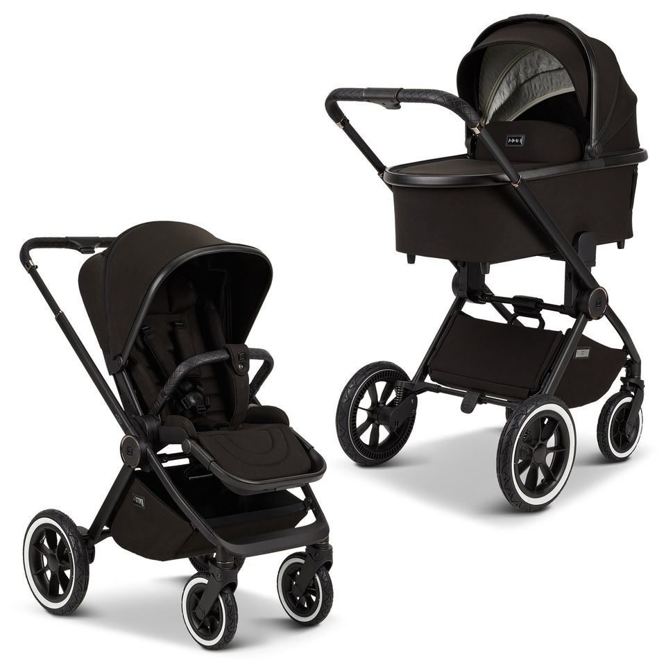 Moon GIO+ 2in1 Kinderwagen-Set - Black - inkl. Babywanne + Sportsitz + XXL-Zubehörpaket - NEU in Fulda