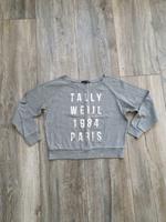 TALLY WEIJL ❤ Pullover S grau Silber Aufdruck metallic Pulli Hessen - Limburg Vorschau