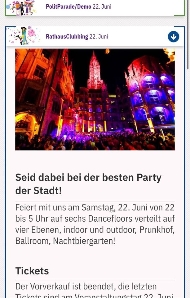 Suche 1-4 Ticket(s) für Rathaus Clubbing CSD Pride in München in München