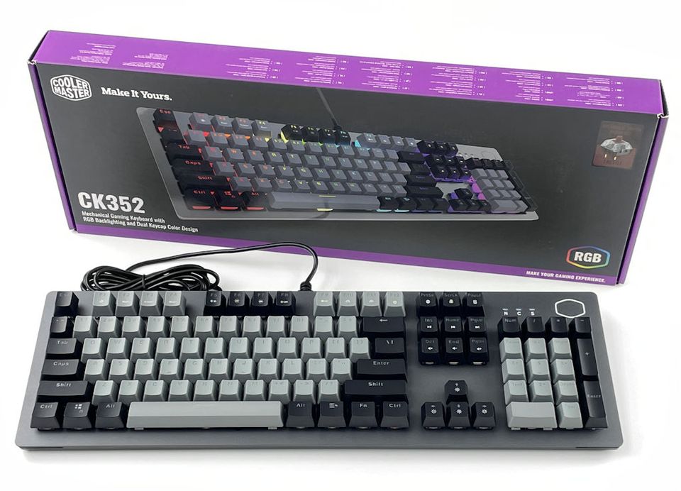 Cooler Master CK352 schwarz/grau LEDs RGB, RED Switches, Tastatur in Wilhelmshaven