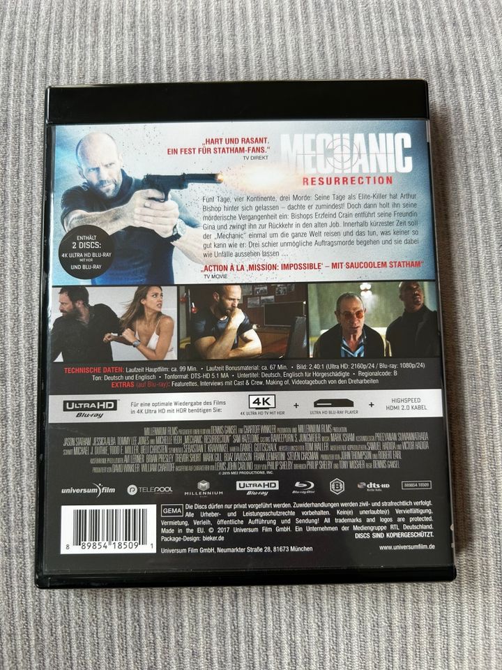 Mechanic Resurrection 4K Ultra HD +Blu-ray top Zustand in München