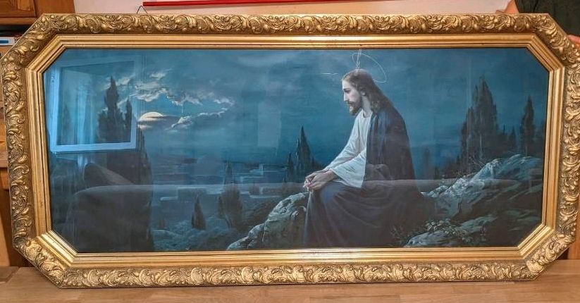 Großes Bild mit Rahmen Jesus Motiv in Heinersreuth