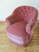 Mid-Century Boudoir Sessel Fransen 50er Boho altrosa Lounge Stuhl Baden-Württemberg - Karlsruhe Vorschau