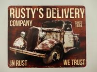 Wandschild Rusty´s Delivery 25x20cm Blechschild Oldtimer Krummhörn - Greetsiel Vorschau