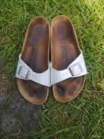 Birkenstock Madrid Schuhe Sandalen slipper weiß lack 37 schmal Sachsen - Lichtentanne Vorschau