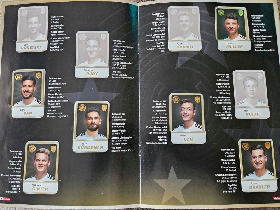 Diverse Panini-, topps- und DFB-Sammelkarten 2013-2018 in Halle