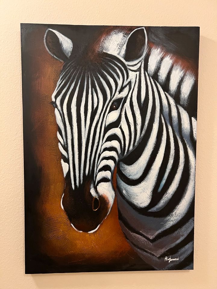 Gemälde, Bild Zebra in Fahrenbach