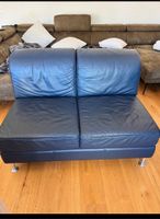 Echt Leder Couch 2 Sitzer blau Ledercouch Sofa Sofagarnitur 1.20 Bayern - Obertraubling Vorschau