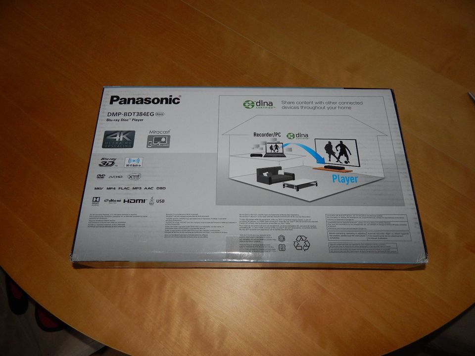 Panasonic DMP-BDT384EG 3D Blu-ray Player, 4K, WLAN, mit Garantie in Delmenhorst