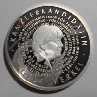 Medaille 2005 - Kanzlerkandidatin Angela Merkel -versilbert Nordrhein-Westfalen - Moers Vorschau