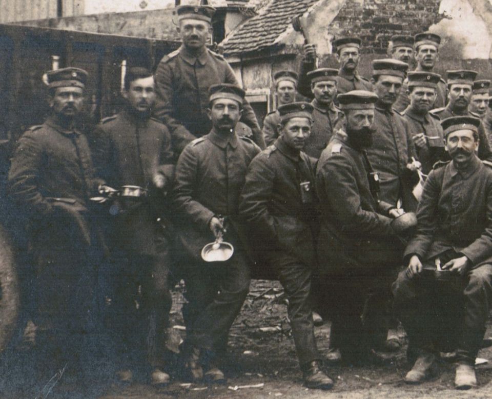 Feldpost Foto, 1., Weltkrieg, Gruppenfoto in Heidelberg