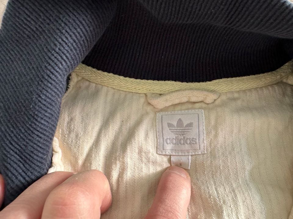 Adidas Original Velour Curderoy Jacke Gr S Dunkel Blau / Nature in München