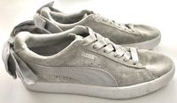 Puma Suede Bow Gr. 36 Grau Silber Schleife Baden-Württemberg - Winterlingen Vorschau