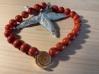 Traumhaft schöne handgefertigte Halskette mit roter Schaumkoralle Nordrhein-Westfalen - Bad Salzuflen Vorschau