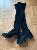 Plateaustiefel schwarz, Gr 40, variabler Strickschaft Hessen - Kassel Vorschau