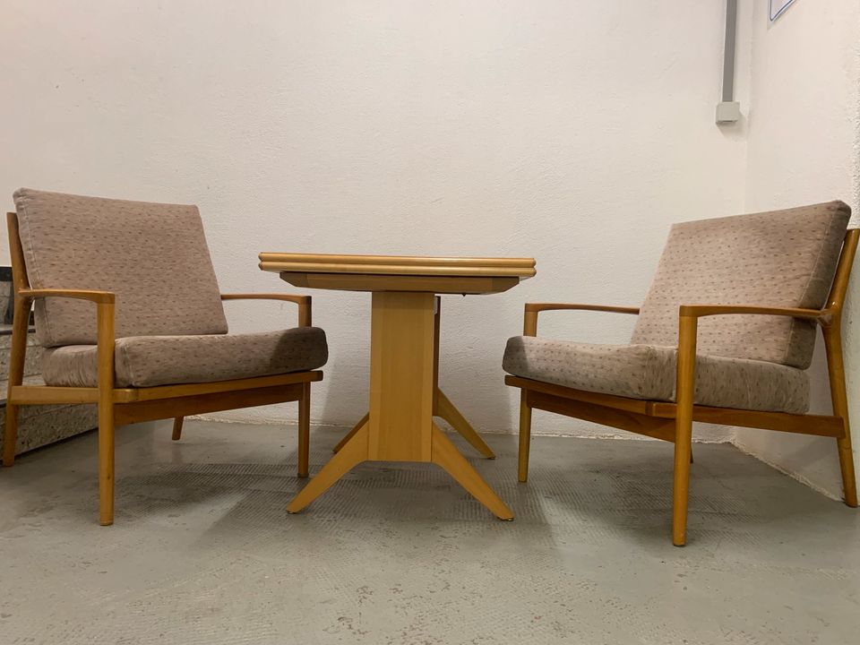 Mid Century erweiterbarer Couchtisch von Wilhelm Renz in Tübingen