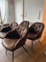 Stühle Leder Look antik braun Köln - Porz Vorschau