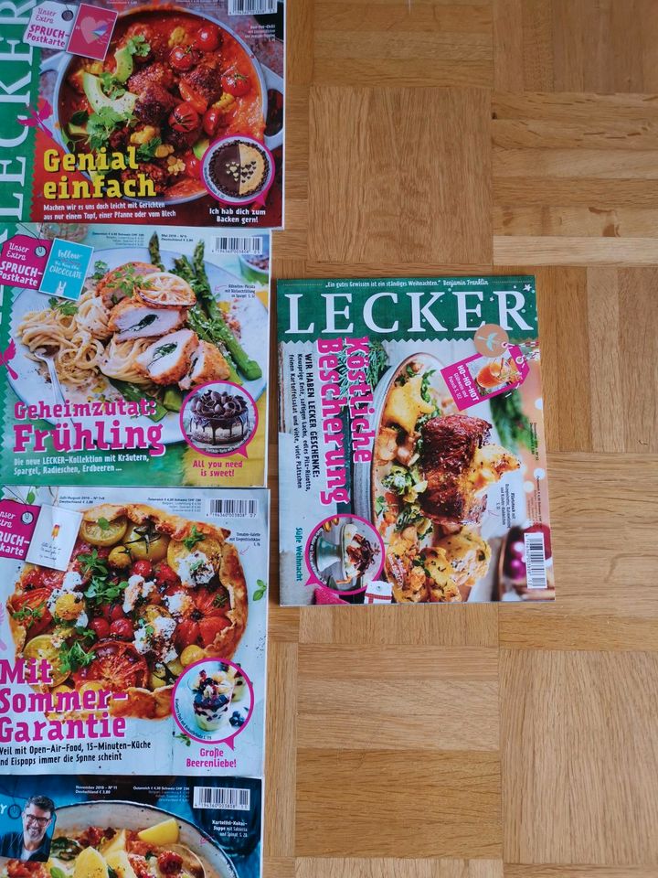 9x Lecker Kochzeitschriften Konvolut Jahrgang 2019 in Dautphetal