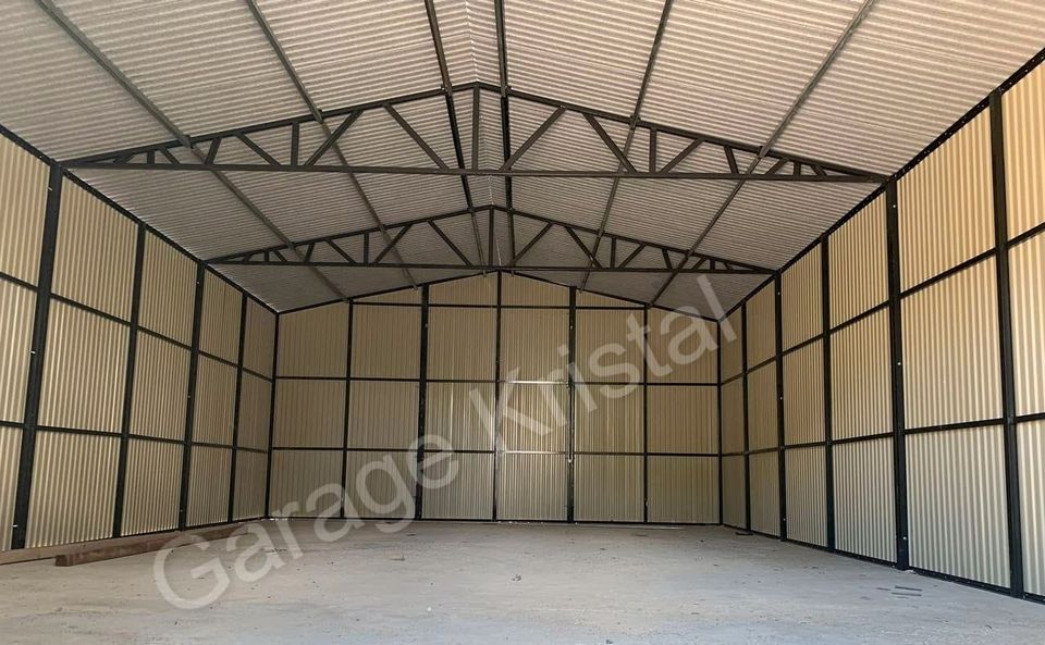 NEU! KFZ Fertiggarage Werkstatt 8x6 mit Carport3x6 Silber in Darmstadt