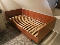 Holz Bett 90x190 inkl. Lattenrost Bettschublade, 70er Jahre Stil Baden-Württemberg - Bietigheim-Bissingen Vorschau