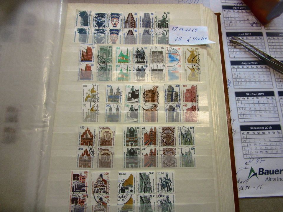 BRD Briefmarken  30 Stück   2-Streifen in Enger