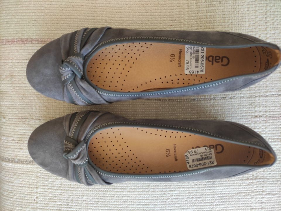 NEU! Gabor Schuhe, Ballerina, Gr. 6,5  und 7 grau ungleiches Paar in Raubling