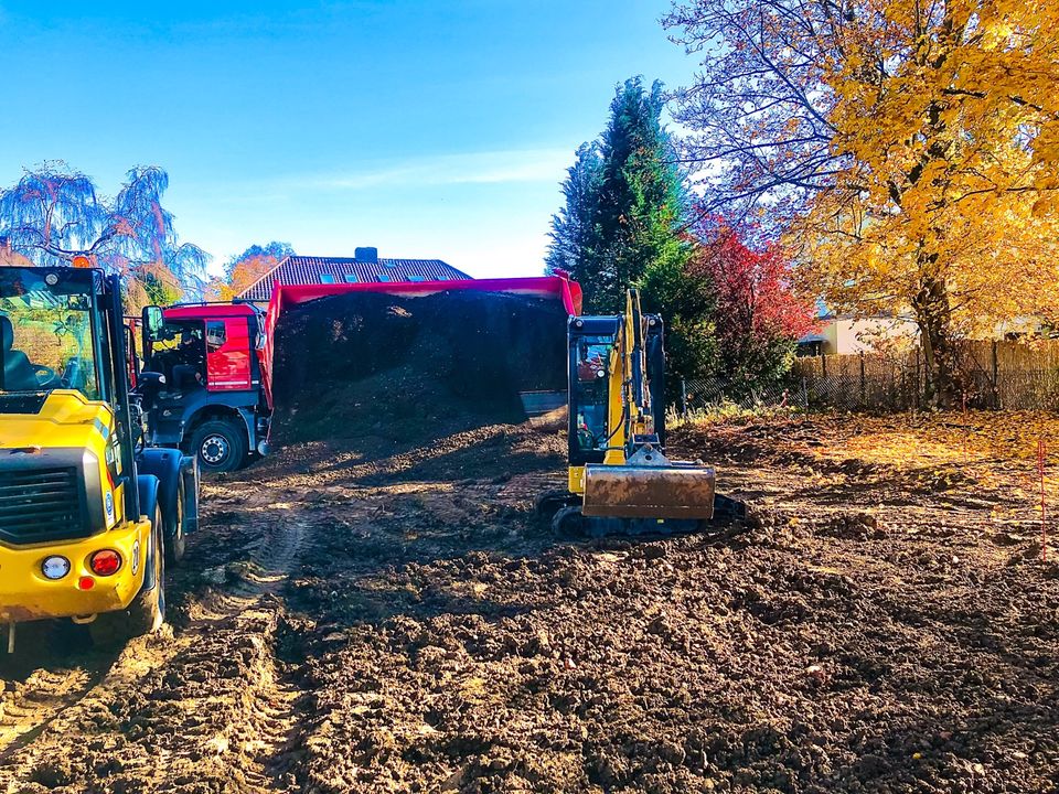 Baggerarbeiten,Gartenbau,Erdbau,Garten,Aushub,Bagger,Gärtner in München