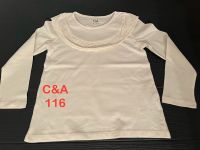 C&A Langarm Shirt; Gr.116, Creme Niedersachsen - Geestland Vorschau