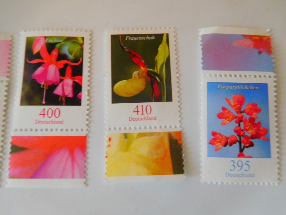 Briefmarken postfrisch Blumenserie in Walsdorf Eifel