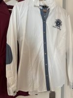 Bluse mit Patches in weiß/blau Niedersachsen - Lüneburg Vorschau