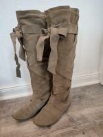 Wildleder Velours Stiefel Schnürung Gr. 39 Beige Sand Taupe Nordrhein-Westfalen - Lemgo Vorschau