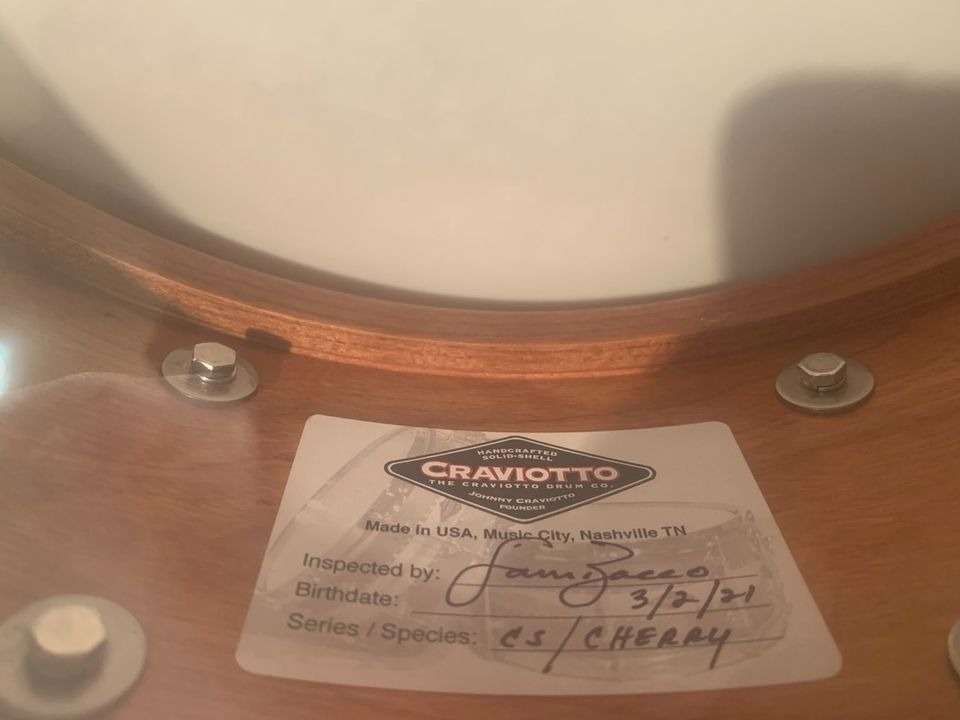 Craviotto Custom Shop 14x5,5 Cherry Snare Drum aus 2021 in Passau