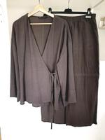 ☆ ZARA TEXTURIERTER KIMONO iIN WICKELOPTIK DUNKELGRAU GR M L 42 Bochum - Bochum-Nord Vorschau