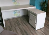Schreibtisch Ikea Malm mit Ausziehplatte, weiß, 151x65 cm Thüringen - Hohengandern Vorschau