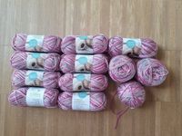 600g Wolle mit leichtem Glanz, 100% Polyacryl, rosa, pink, grau Baden-Württemberg - Karlsruhe Vorschau
