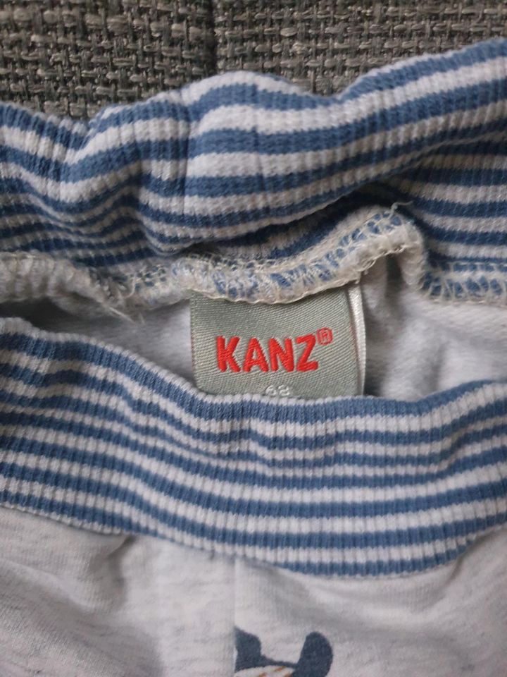 Baby Kinder KANZ Hose Body Kurzarm weiß blau Gr. 68 Junge in Bielefeld