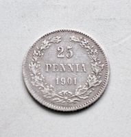 Finnland 25 Penniä 1901, Nikolaus II Helsinki - Silber !! Hessen - Rödermark Vorschau