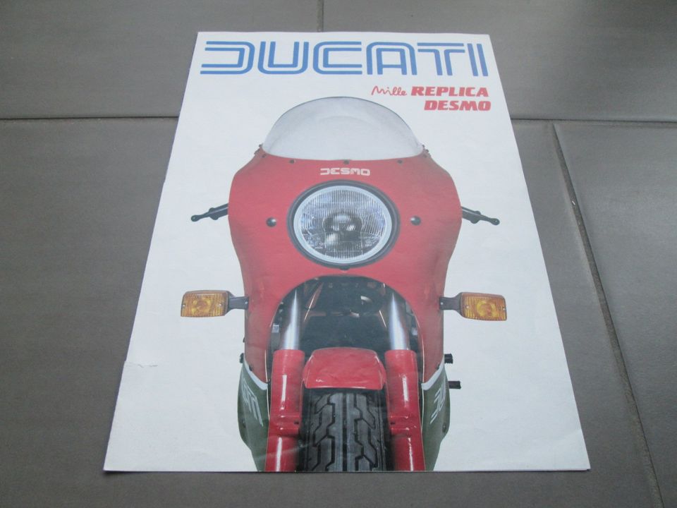 Prospekt 1980 Ducati Mille Replica Desmo italienisch Dati tecnici in Berlin