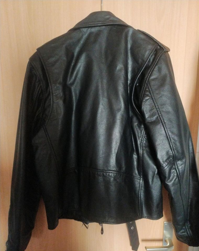 Ricano Brando echt Leder Jacke schwarz Marke Rocker Vintage in Hof (Saale)