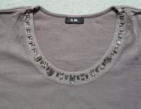 Gerry Weber T-Shirt braun mit  Glitzersteinen Gr. 38 Stuttgart - Mühlhausen Vorschau