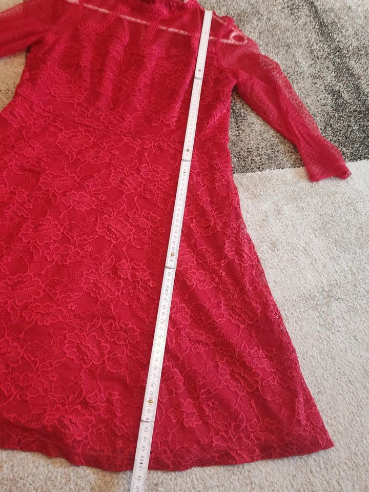 Neu, wunderschönes, rotes Spitzen Kleid, Gr. 38, C&A! in Pinneberg