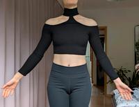 Offshoulder langarm Top, gerippt, Party Outfit, bauchfrei Hessen - Lahntal Vorschau
